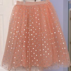 🌸🌺 NWT BooHoo Peachy Pink Tutu Skirt